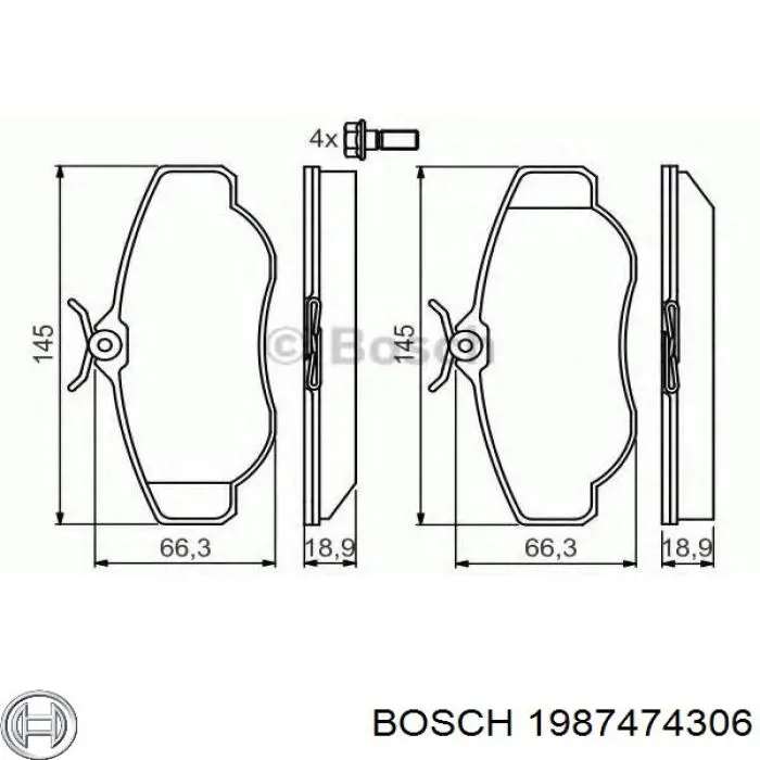 Купити 1987474306 Bosch Пружинна засувка супорту