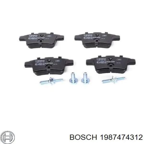 Купити 1987474312 Bosch Комплект пружинок кріплення дискових колодок, задніх