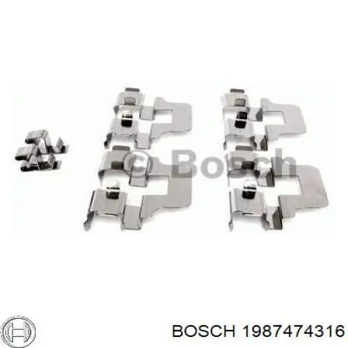 1987474316 Bosch колодки гальмові задні, дискові