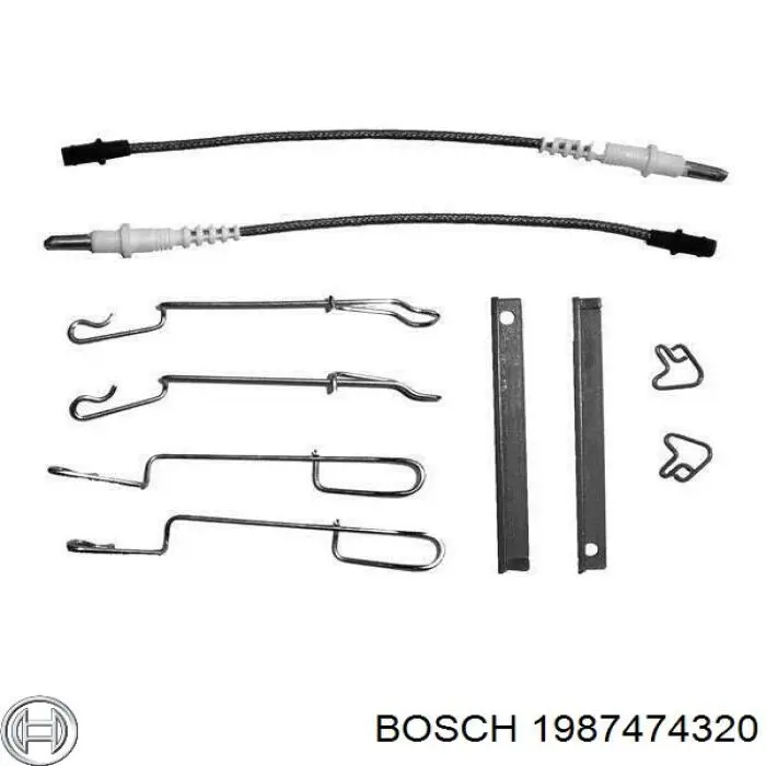 Ремкомплект гальмівних колодок 1987474320 Bosch