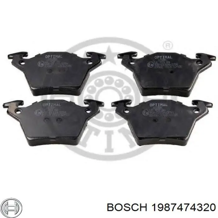 Ремкомплект гальмівних колодок 1987474320 Bosch