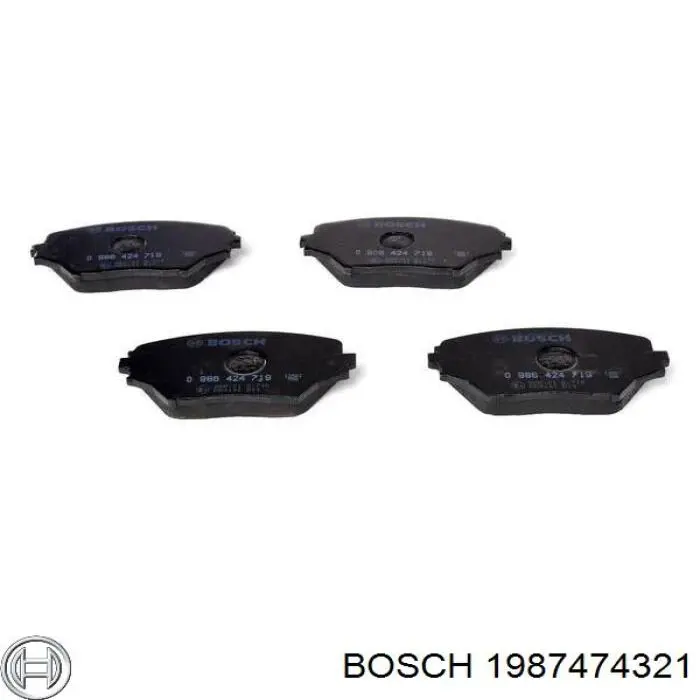 Комплект пружинок кріплення дискових колодок, передніх Bosch 1987474321 ціна, від 6.48 USD