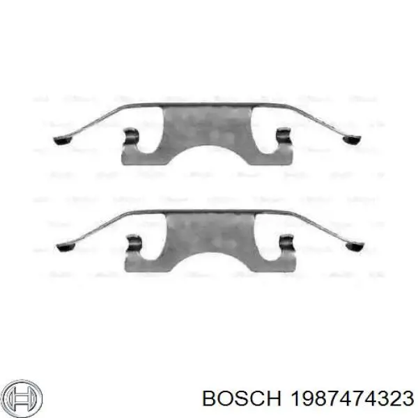 1987474323 Bosch комплект пружинок кріплення дискових колодок, задніх