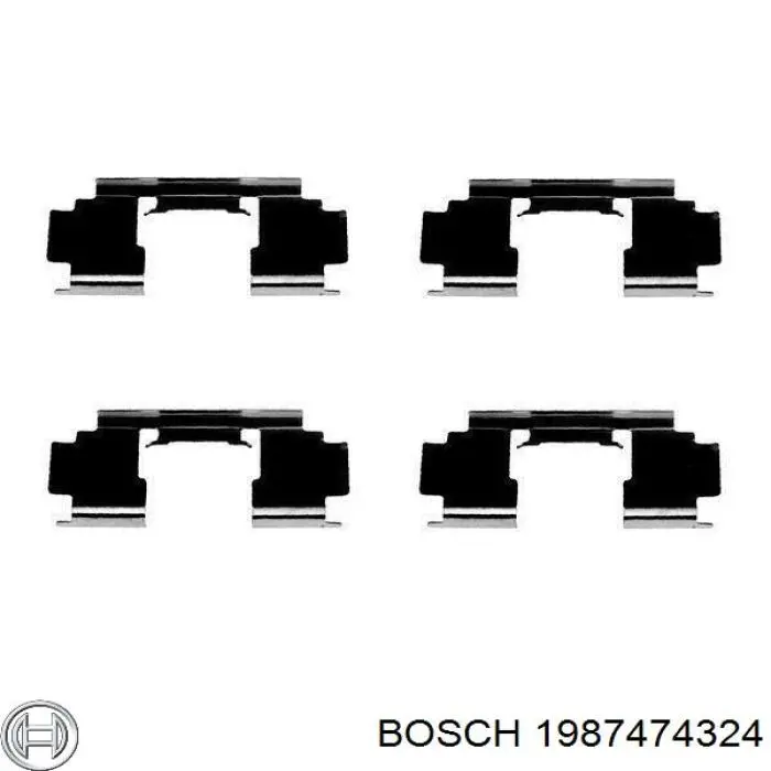 1987474324 Bosch комплект пружинок кріплення дискових колодок, передніх