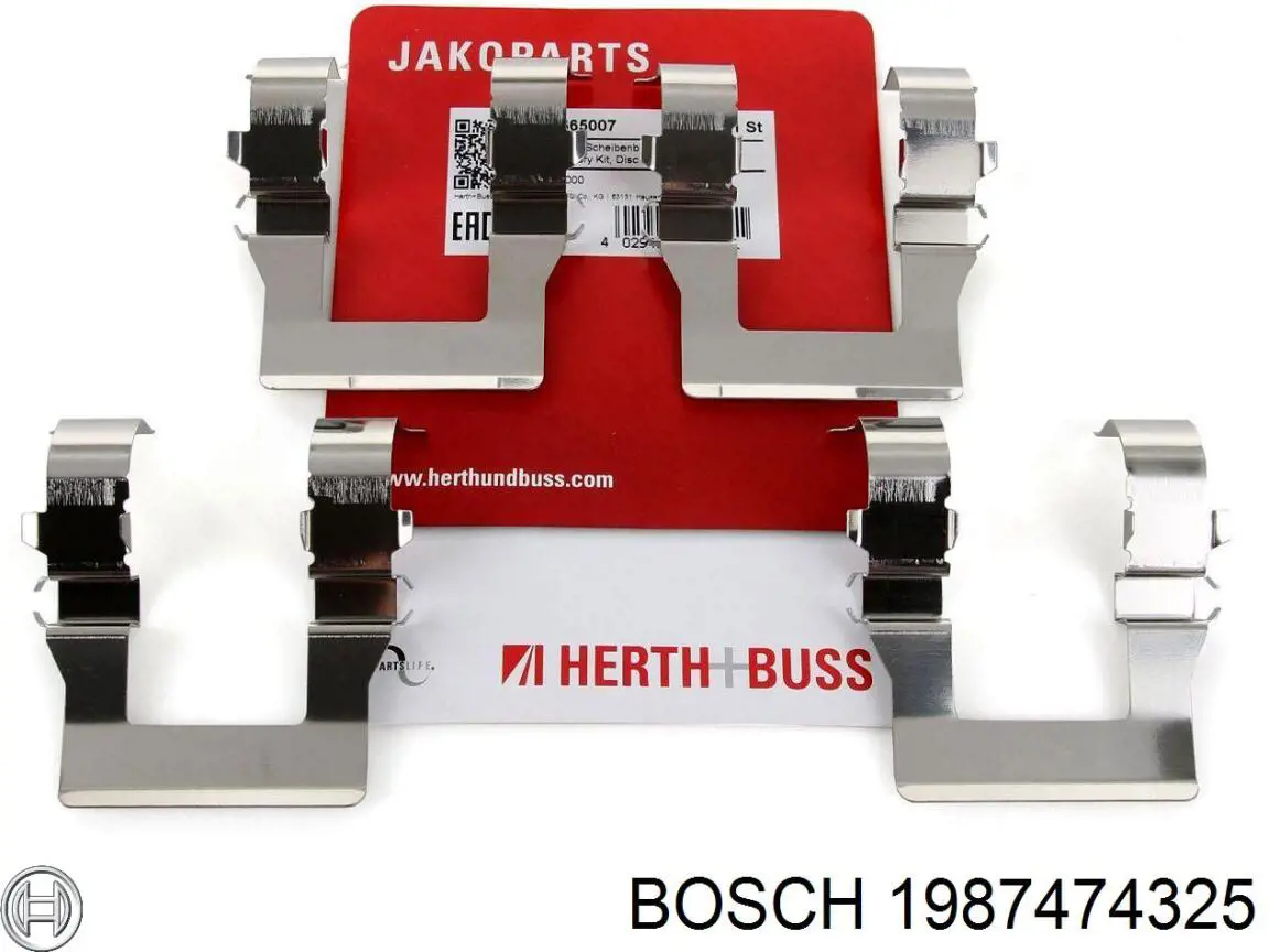 1987474325 Bosch комплект пружинок кріплення дискових колодок, передніх