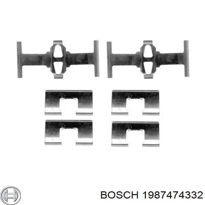 1987474332 Bosch комплект пружинок кріплення дискових колодок, задніх
