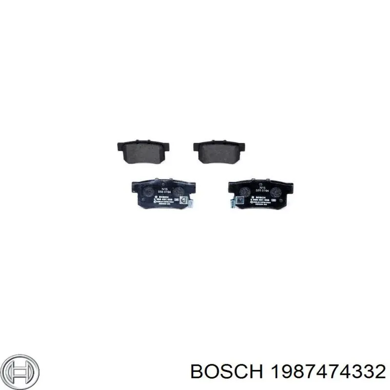 Комплект пружинок кріплення дискових колодок, задніх 1987474332 Bosch