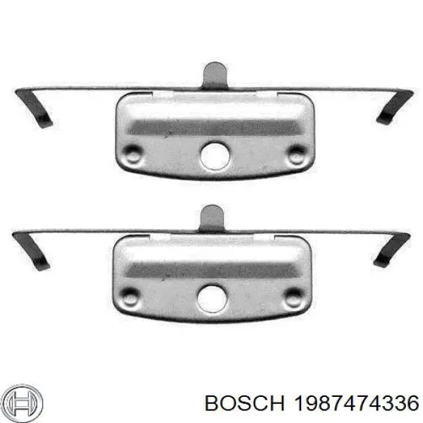 1987474336 Bosch комплект пружинок кріплення дискових колодок, передніх