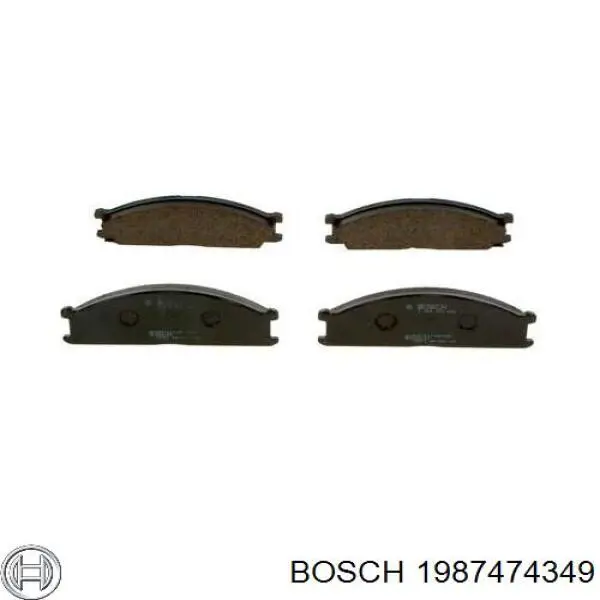 1987474349 Bosch колодки гальмівні передні, дискові