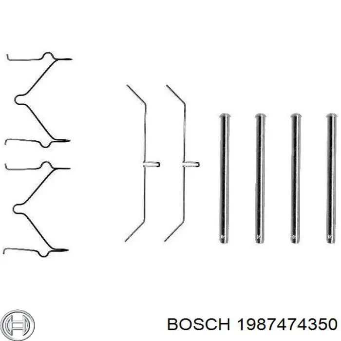 1987474350 Bosch ремкомплект гальмівних колодок