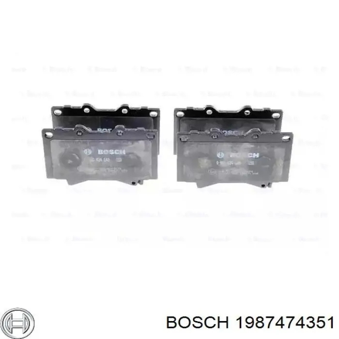 Комплект пружинок кріплення дискових колодок, задніх Bosch 1987474351