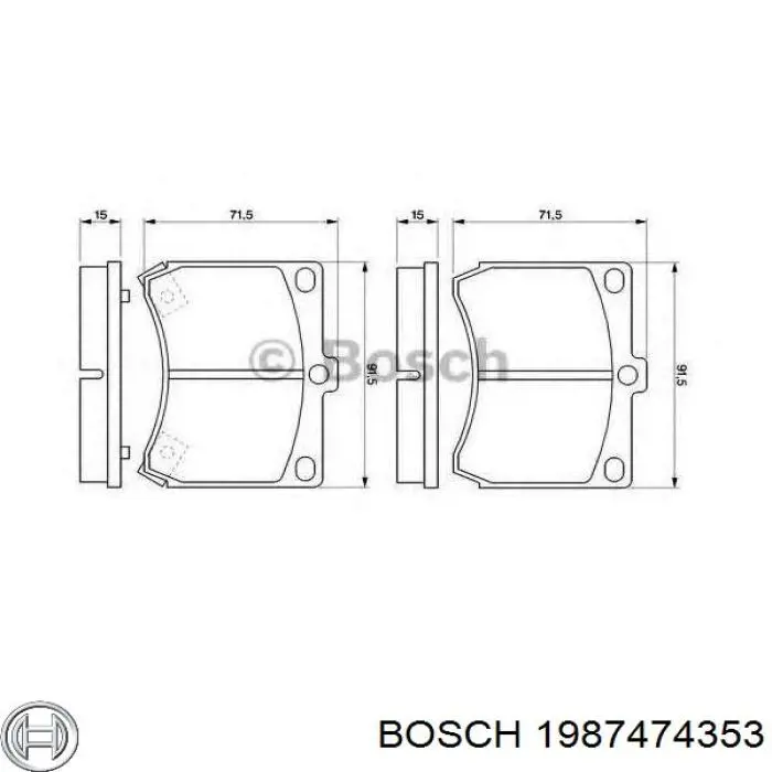 Комплект пружинок кріплення дискових колодок, передніх 1987474353 Bosch