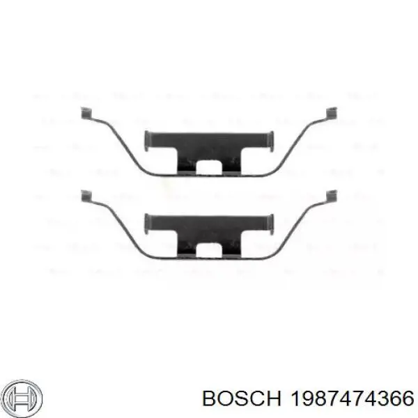 Комплект пружинок кріплення дискових колодок, задніх 1987474366 Bosch