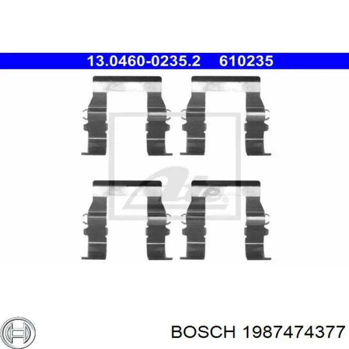 1987474377 Bosch пластина кріплення гальмівної колодки