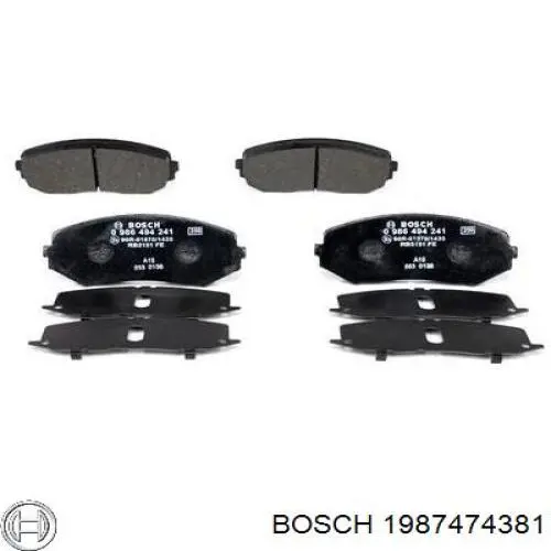 Комплект пружинок кріплення дискових колодок, передніх Bosch 1987474381 ціна, від 7.60 USD