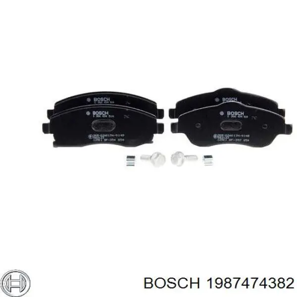 Купити 1987474382 Bosch Комплект пружинок кріплення дискових колодок, передніх