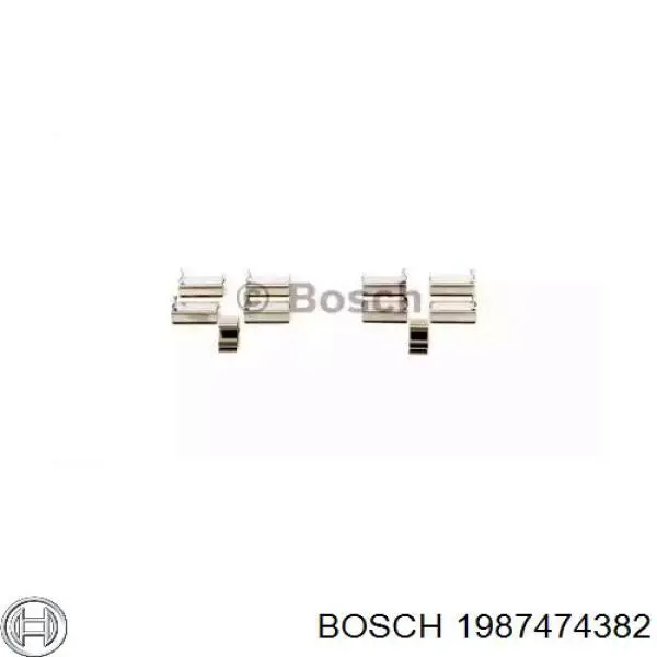 Комплект пружинок кріплення дискових колодок, передніх Bosch 1987474382