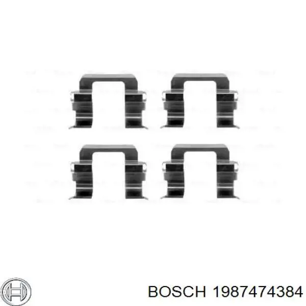 Комплект пружинок кріплення дискових колодок, передніх Bosch 1987474384 ціна, від 3.17 USD