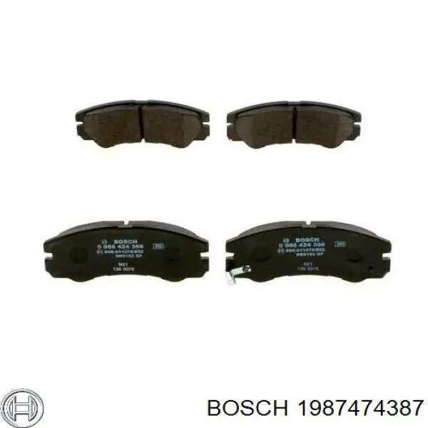 Комплект пружинок кріплення дискових колодок, передніх Bosch 1987474387 ціна, від 6.14 USD