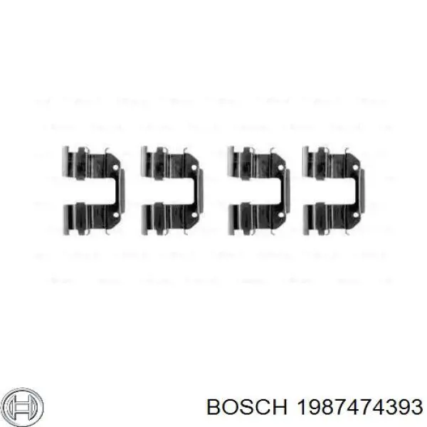 Купити 1987474393 Bosch Комплект пружинок кріплення дискових колодок, передніх