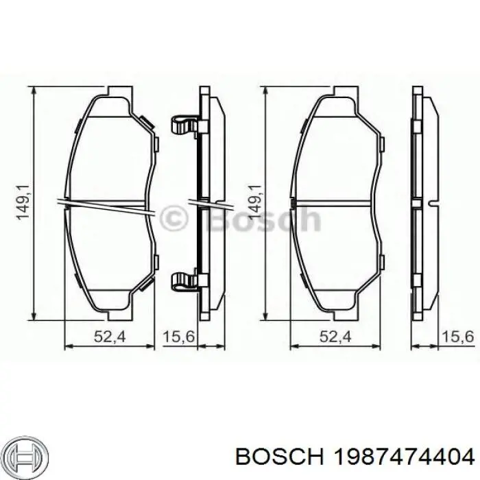 Купити 1987474404 Bosch Комплект пружинок кріплення дискових колодок, передніх