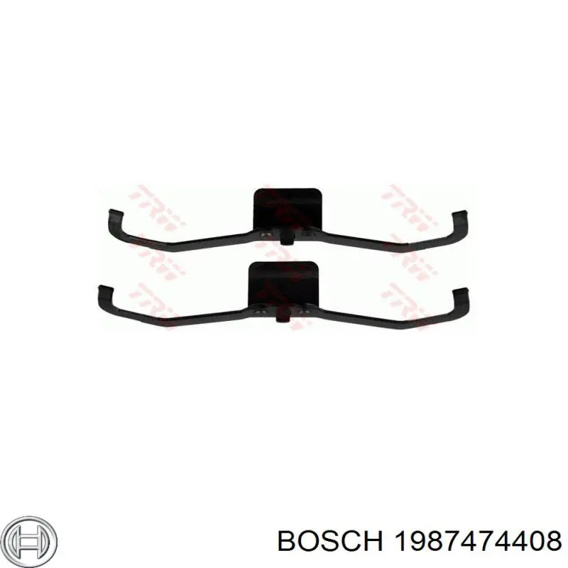 Купити 1987474408 Bosch Комплект пружинок кріплення дискових колодок, передніх