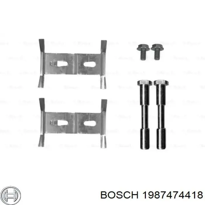 Купити 1987474418 Bosch Комплект пружинок кріплення дискових колодок, передніх