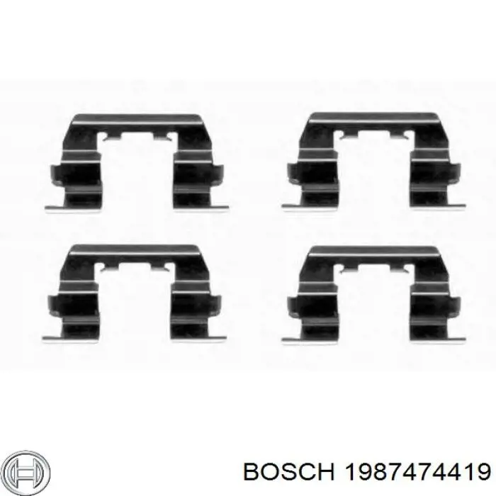 1987474419 Bosch ремкомплект задніх гальм
