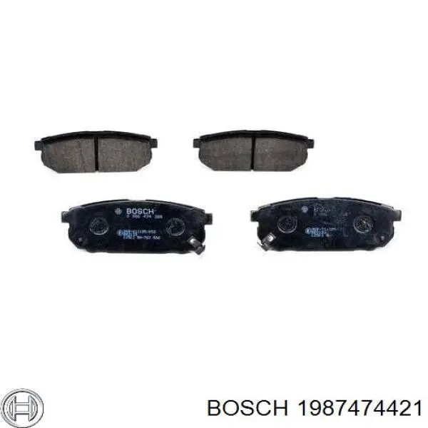 1987474421 Bosch Комплект пружинок кріплення дискових колодок, задніх