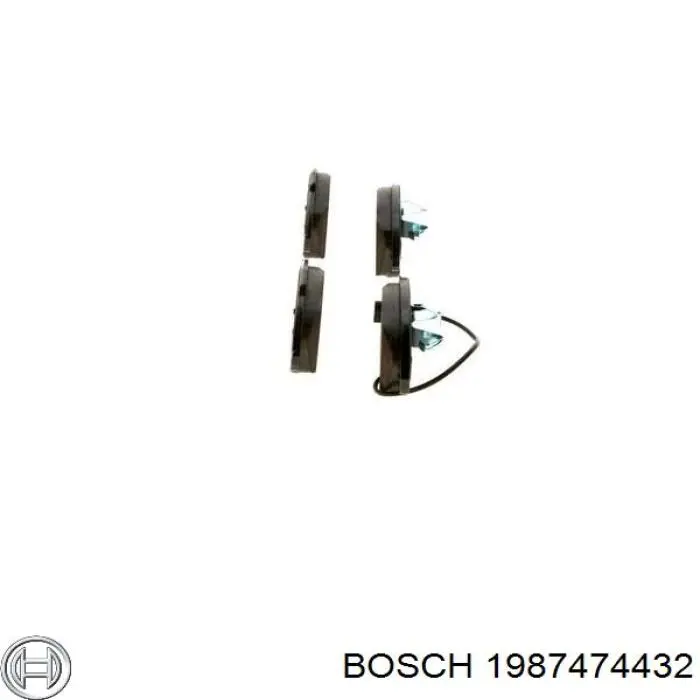 1987474432 Bosch комплект пружинок кріплення дискових колодок, передніх