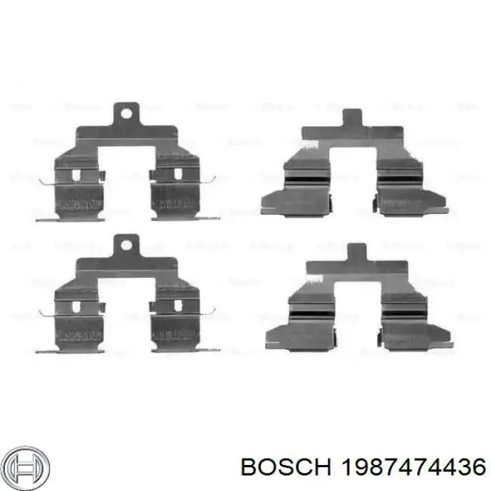 Купити 1987474436 Bosch Комплект пружинок кріплення дискових колодок, передніх