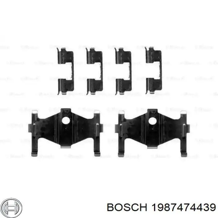 Комплект пружинок кріплення дискових колодок, передніх Bosch 1987474439 ціна, від 5.43 USD