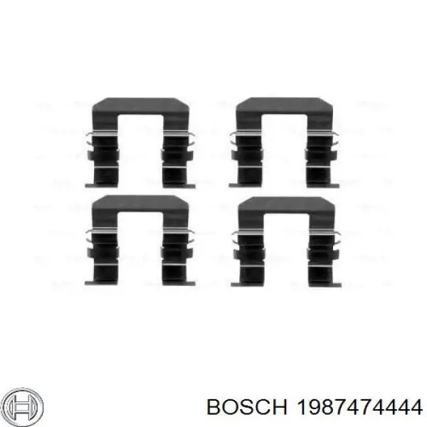 Купити 1987474444 Bosch Комплект пружинок кріплення дискових колодок, задніх
