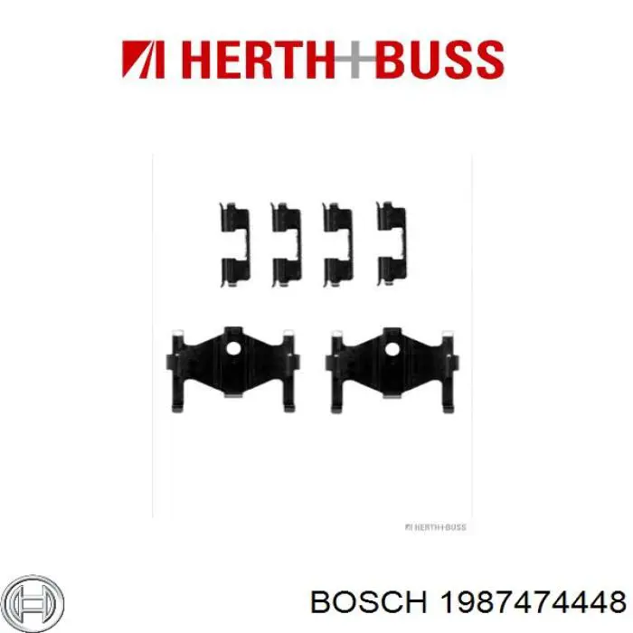1987474448 Bosch комплект пружинок кріплення дискових колодок, задніх