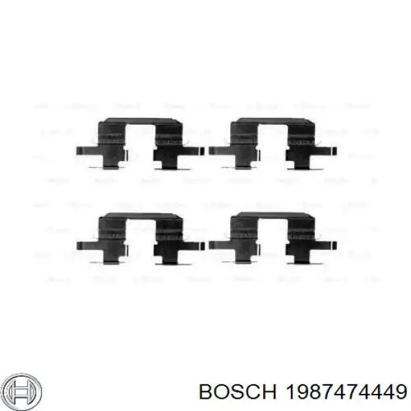 Комплект пружинок кріплення дискових колодок, задніх Bosch 1987474449 ціна, від 11.20 USD