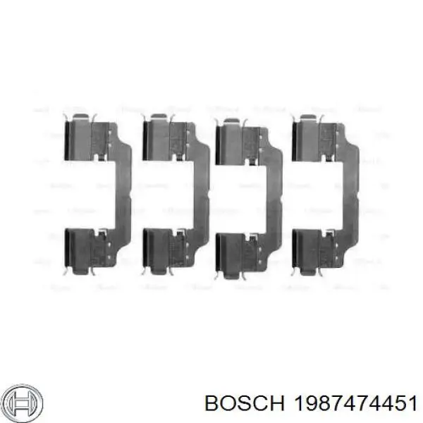 1987474451 Bosch Ремкомплект торм. колодок