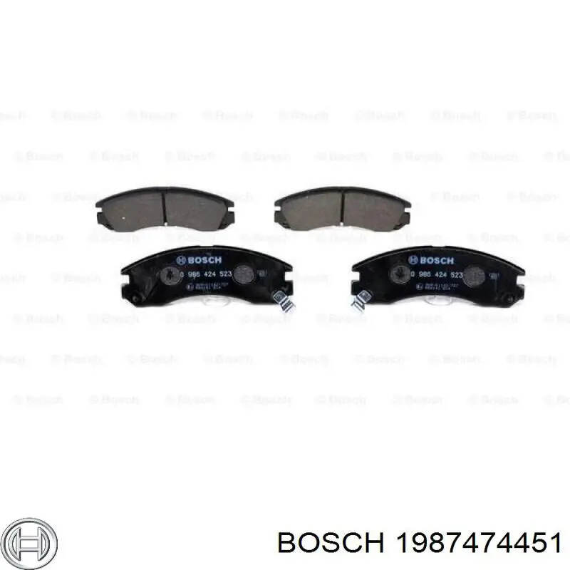 Ремкомплект гальмівних колодок 1987474451 Bosch