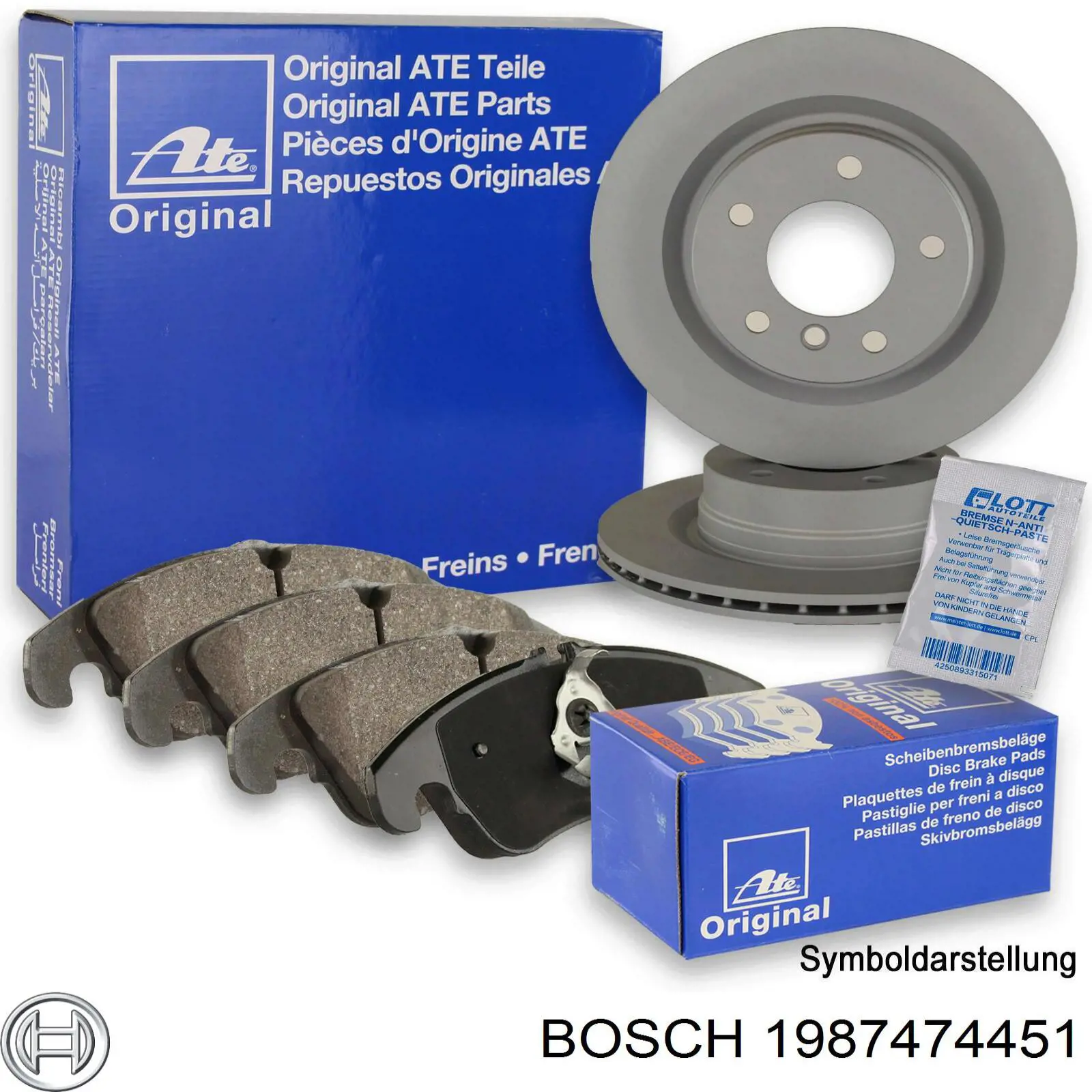 Купити 1987474451 Bosch Ремкомплект гальмівних колодок
