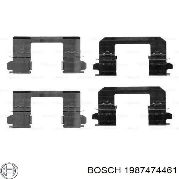 Купити 1987474461 Bosch Комплект пружинок кріплення дискових колодок, передніх