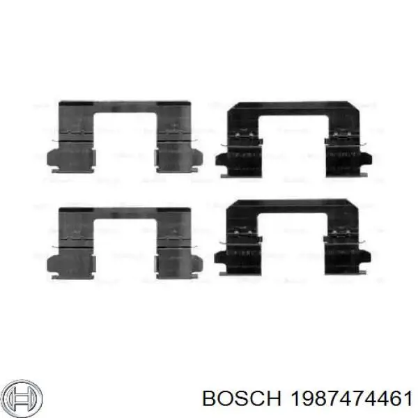 1987474461 Bosch комплект пружинок кріплення дискових колодок, передніх