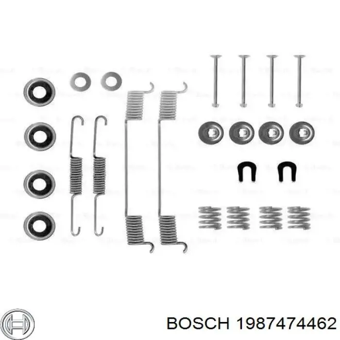 Купити 1987474462 Bosch Комплект пружинок кріплення дискових колодок, передніх