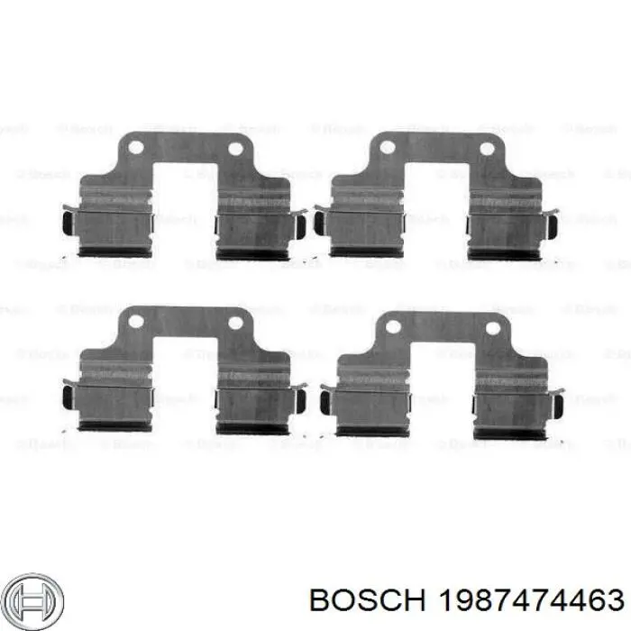1987474463 Bosch комплект пружинок кріплення дискових колодок, задніх