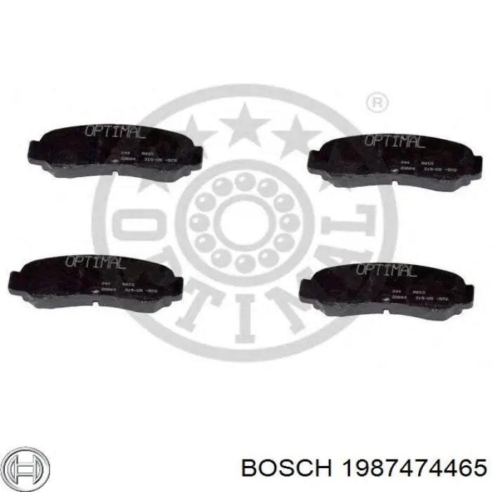 Комплект пружинок кріплення дискових колодок, задніх 1987474465 Bosch