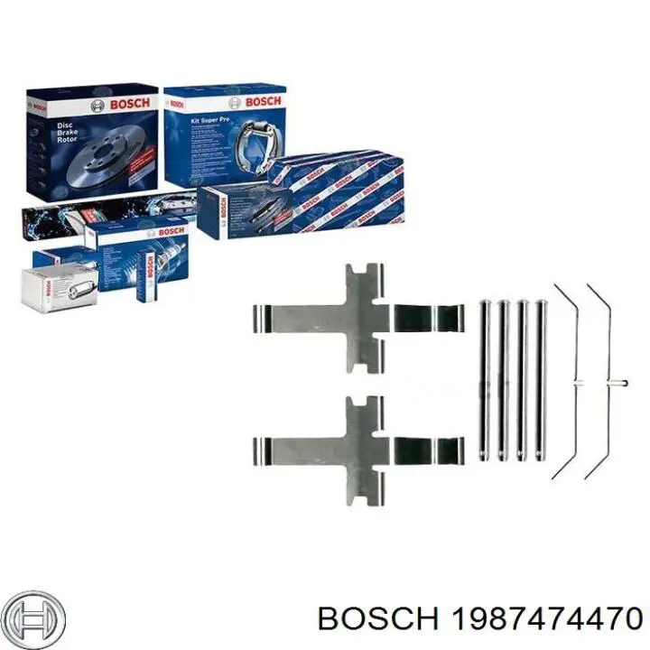 Купити 1987474470 Bosch Комплект пружинок кріплення дискових колодок, задніх