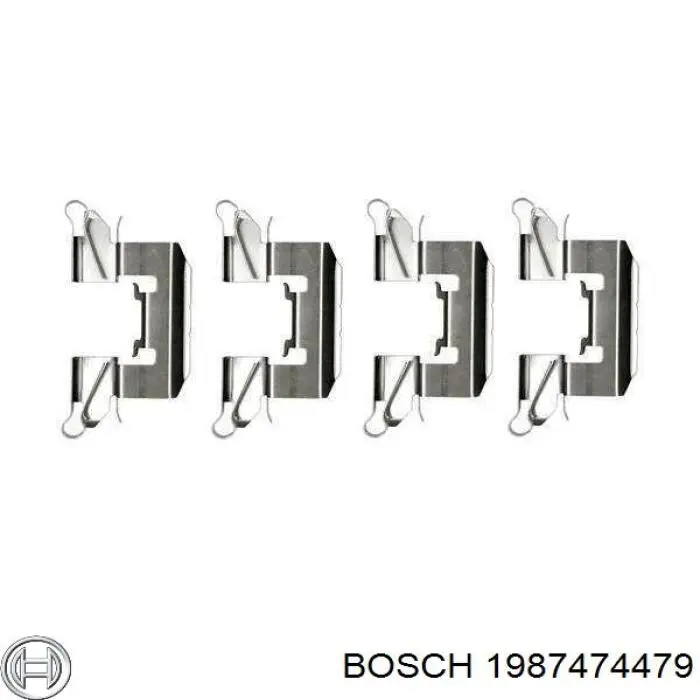 Купити 1987474479 Bosch Комплект пружинок кріплення дискових колодок, передніх