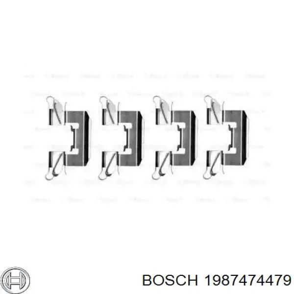 1987474479 Bosch комплект пружинок кріплення дискових колодок, передніх