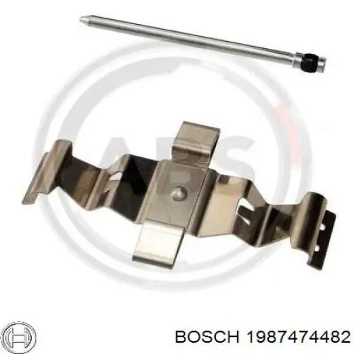 Купити 1987474482 Bosch Комплект пружинок кріплення дискових колодок, передніх