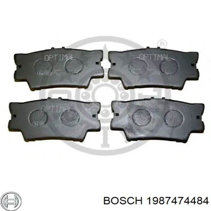 Ремкомплект гальмівних колодок 1987474484 Bosch