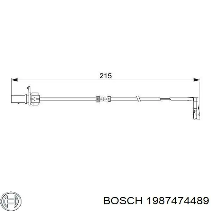 Датчик зносу гальмівних колодок, задній 1987474489 Bosch