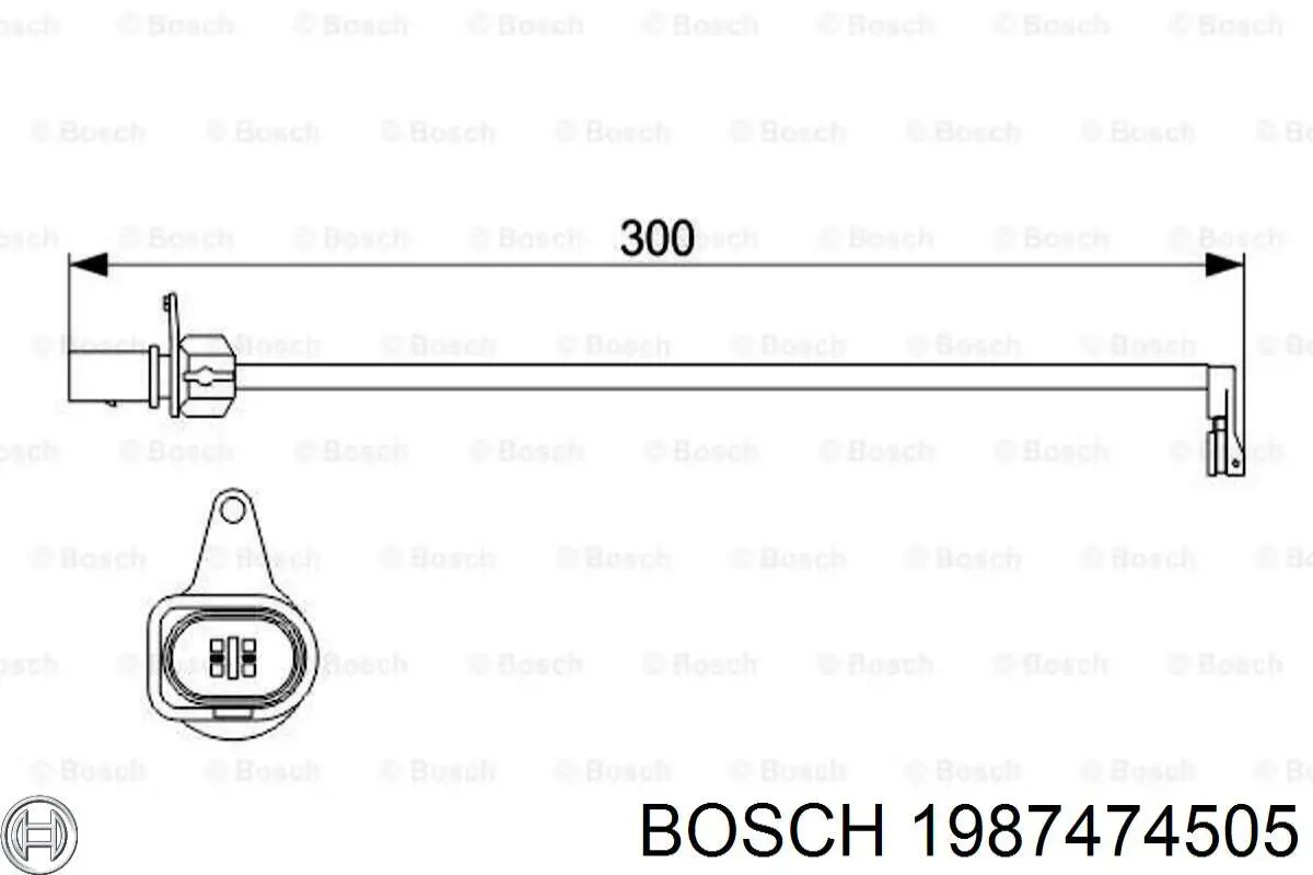 1987474505 Bosch датчик зносу гальмівних колодок, передній